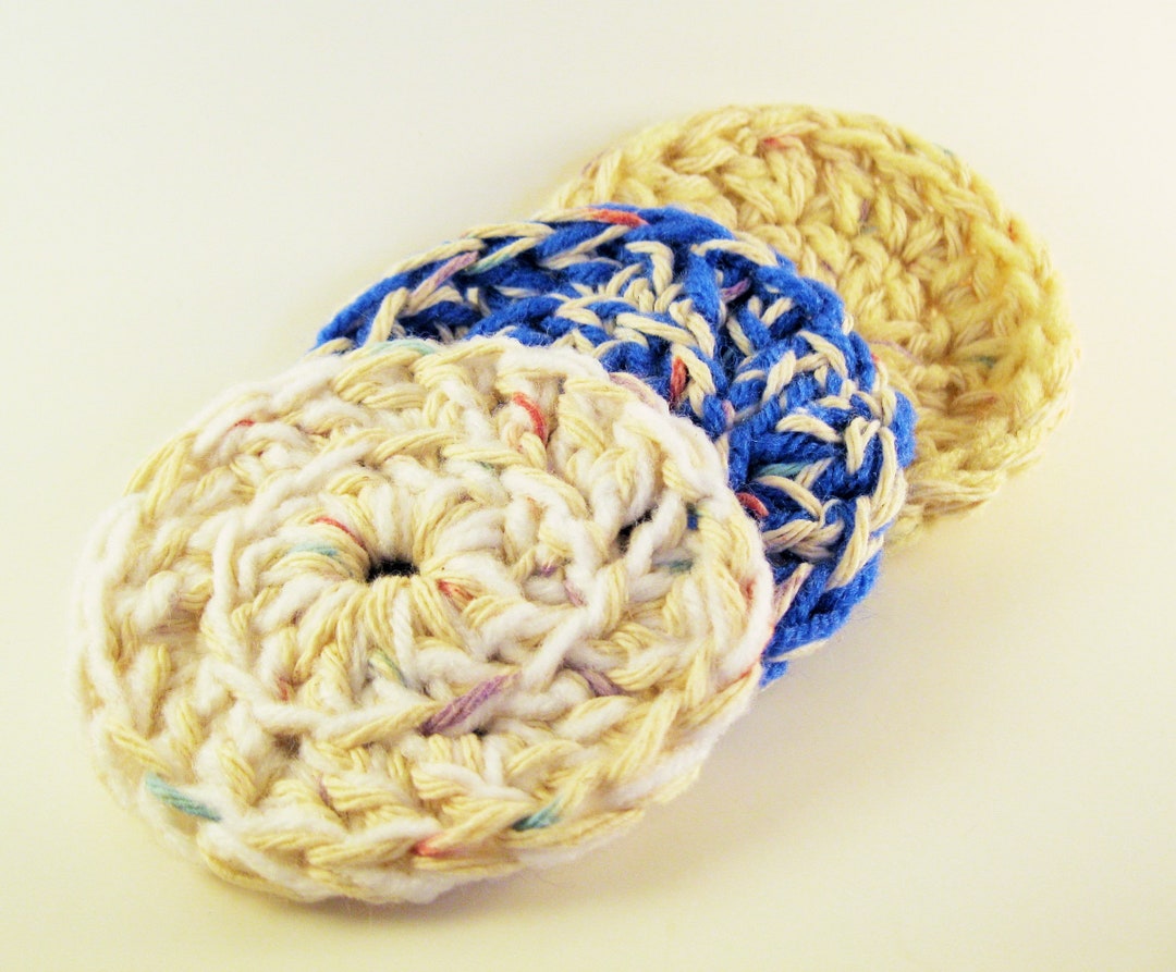 Set of 3 Handmade Dish Sponges / Made in the USA / Cotton and Etsy