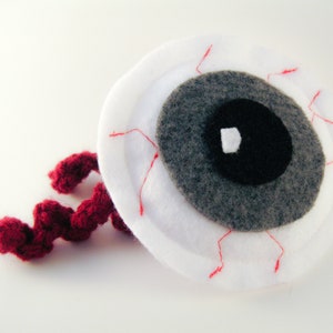 Bloody Eyeball Cat Toy / Made in the USA / With or Without Organic Catnip / Spooky Cat Toys