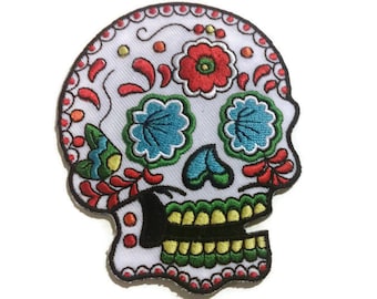 Sugar Skull  Day Of The Dead Embroidered  Patch