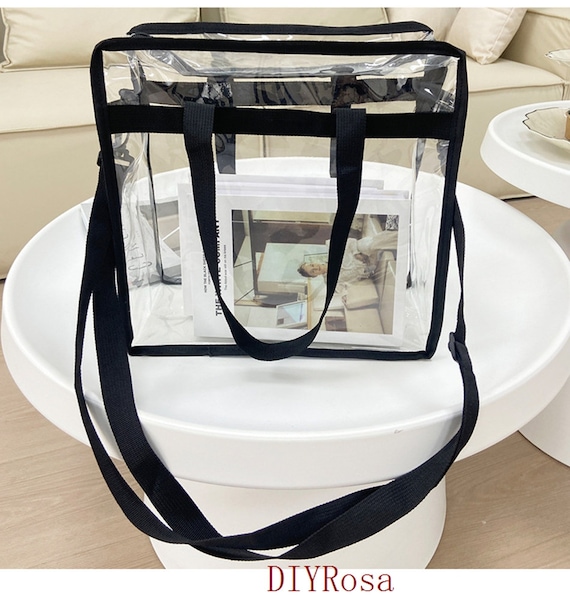 Custom Waterproof PVC Transparent Tote Bag for Beach, Sports