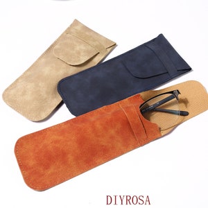 Customizable  Chic Minimalist Eyeglass Case - Fashionable Sunglasses Pouch & Storage Box, Premium Fabric, Ideal Office Gift -P040