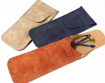 Custom PU Leather Eyeglass & Sunglasses Pouch – Soft Protective Sleeve, Bulk Packaging P040