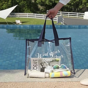 Anpassbare neue multifunktionale wasserdichte transparente Schwimmtasche und Strandtasche mit großer Kapazität und Kosmetikorganisator-P135