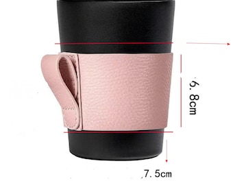 Custom order for Mariana: 100 PCS Custom Leather Cup Sleeve, Tumbler and mug Holder for Drinks and Coffee, P270