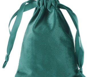 10 bolsas de terciopelo con cordón personalizadas para joyería y embalaje de marca - P107