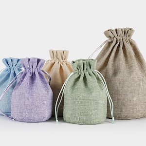 10 pcs Custom Bamboo Charcoal Cotton Linen Bags – Jewelry Gift Pouches, Aromatherapy Sachets, Anti-Mosquito Drawstring Bags -P059