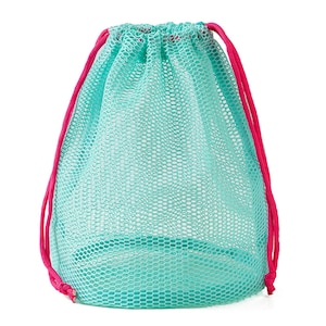 10 pcs Custom Dopamine cosmetic Bag Portable Mesh Drawstring Pocket Transparent Drainage Storage Bag Travel Wash Swimming Bath Bag -P275