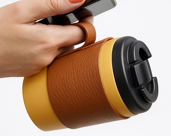 50 PCS Custom Leather Cup Sleeve, Tumbler and mug Holder for Drinks and Coffee, P270
