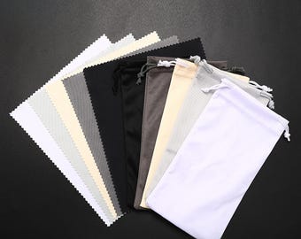 100 Custom Eyeglass Pouches with Cleaning Cloths P067