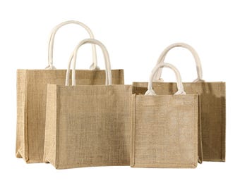 Eco Friendly Custom Burlap Tote Gift Bags for Wedding and Party Gifts-P080