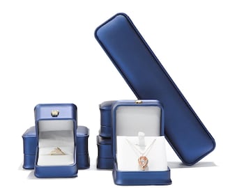 2pcs Custom Leather Jewelry Box Set for Gifts and Small Businesses -P170