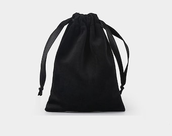 10 bolsas de terciopelo con cordón y logotipo personalizado, varios tamaños P094