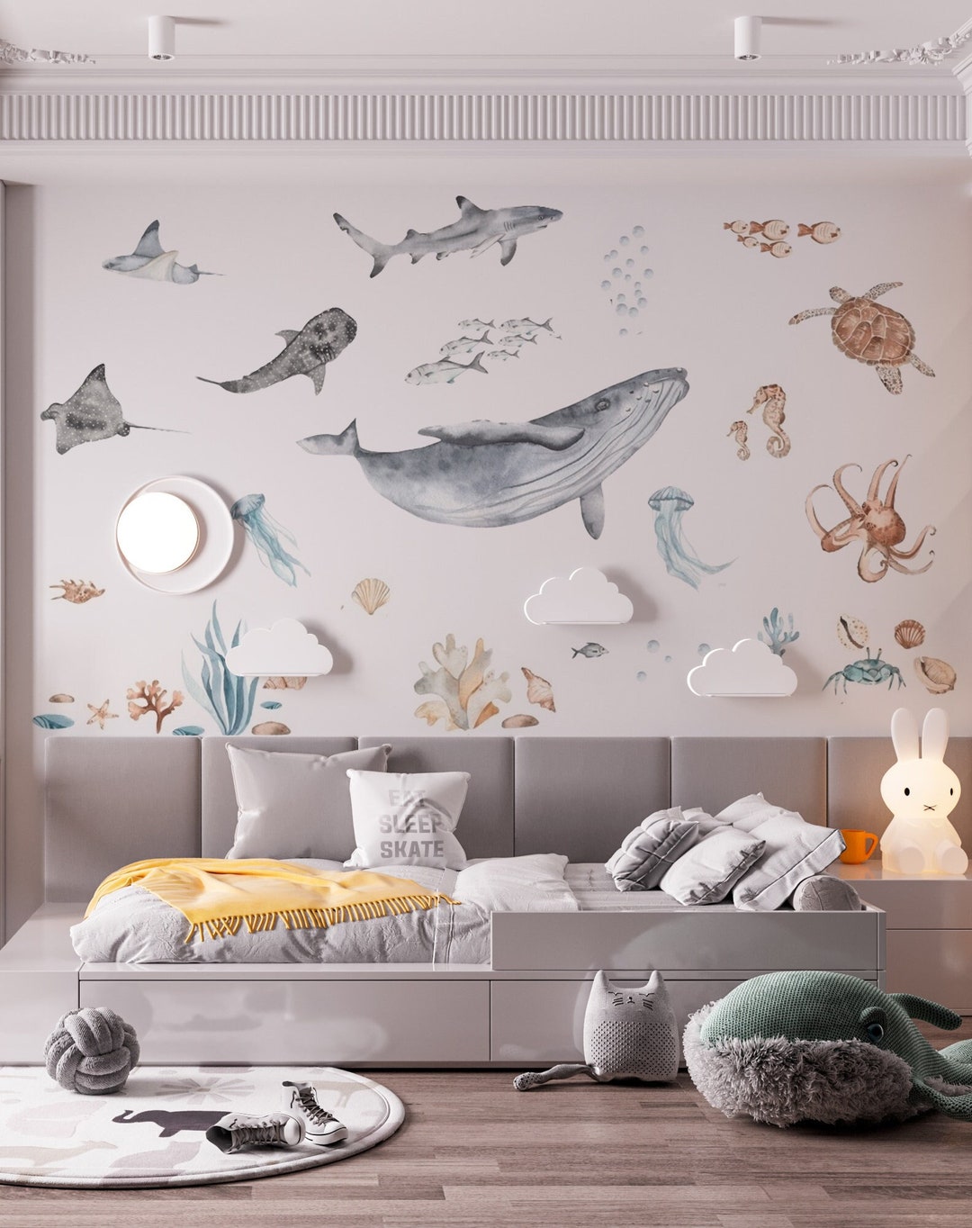 "To GO To Sleep I Count Fish NOT Sheep" Wall Decal - 13" X 26" Vinyl Sticker For Bedroom, Nursery - View #6