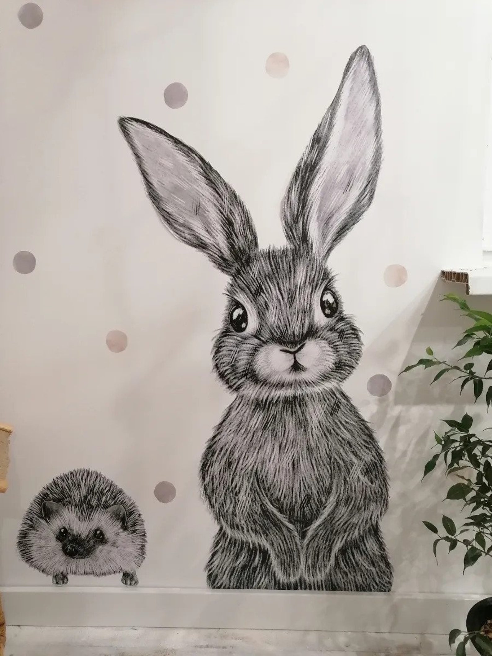 Bunny Rabbit Nursery Wall Stickers Rabbit Wall Decals Bunny Etsy