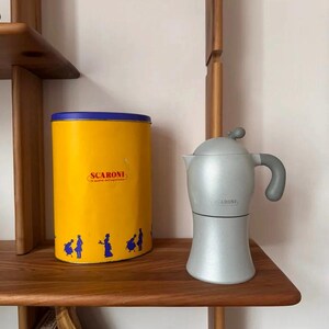 Seltene Scaroni Poppea Moka Kanne aus den 1980er Jahren | 6 Tasse