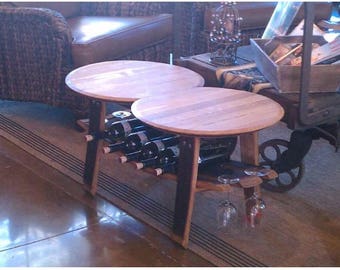 Wine Barrel Head Coffee Table