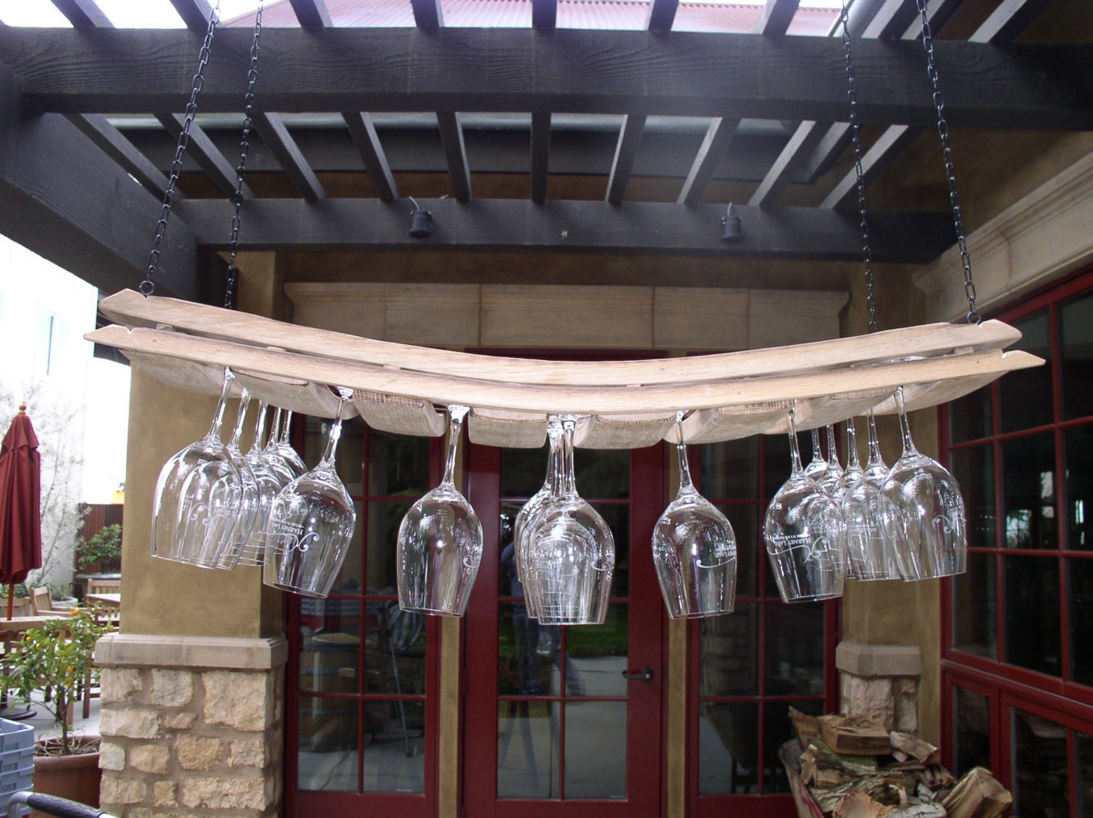 Hanging Stemware Rack Etsy