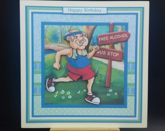 Carte D Anniversaire Jogger Etsy Carte D Anniversaire Jogger Etsy