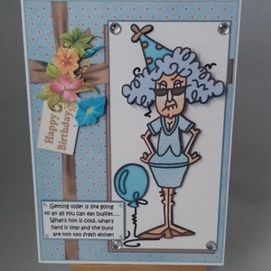 Carte d'anniversaire drôle humour femme dames sa mère aînée épouse soeur belle-soeur grand-mère tante amie - Stella vieillissant