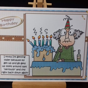 Carte d'anniversaire humoristique drôle hommes homme lui père plus âgé mari frère beau-frère grand-père oncle ami partenaire - Gus sait qu'il vieillit