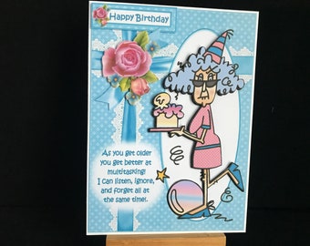Tarjeta Divertida Para Su Cumpleaños, Tarjeta única De Cumpleaños Con Freidora De Aire Para Mujer, Amiga, Hermana, Un Minuto Que Eres Joven, Divertida