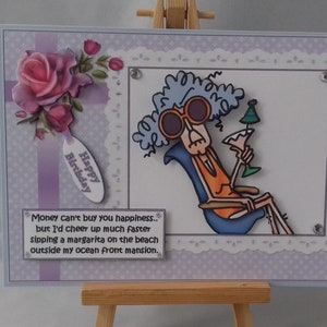 Carte d'anniversaire drôle humour femme femme femme sa mère aînée épouse soeur belle-soeur grand-mère tante amie - Stella veut être à la plage