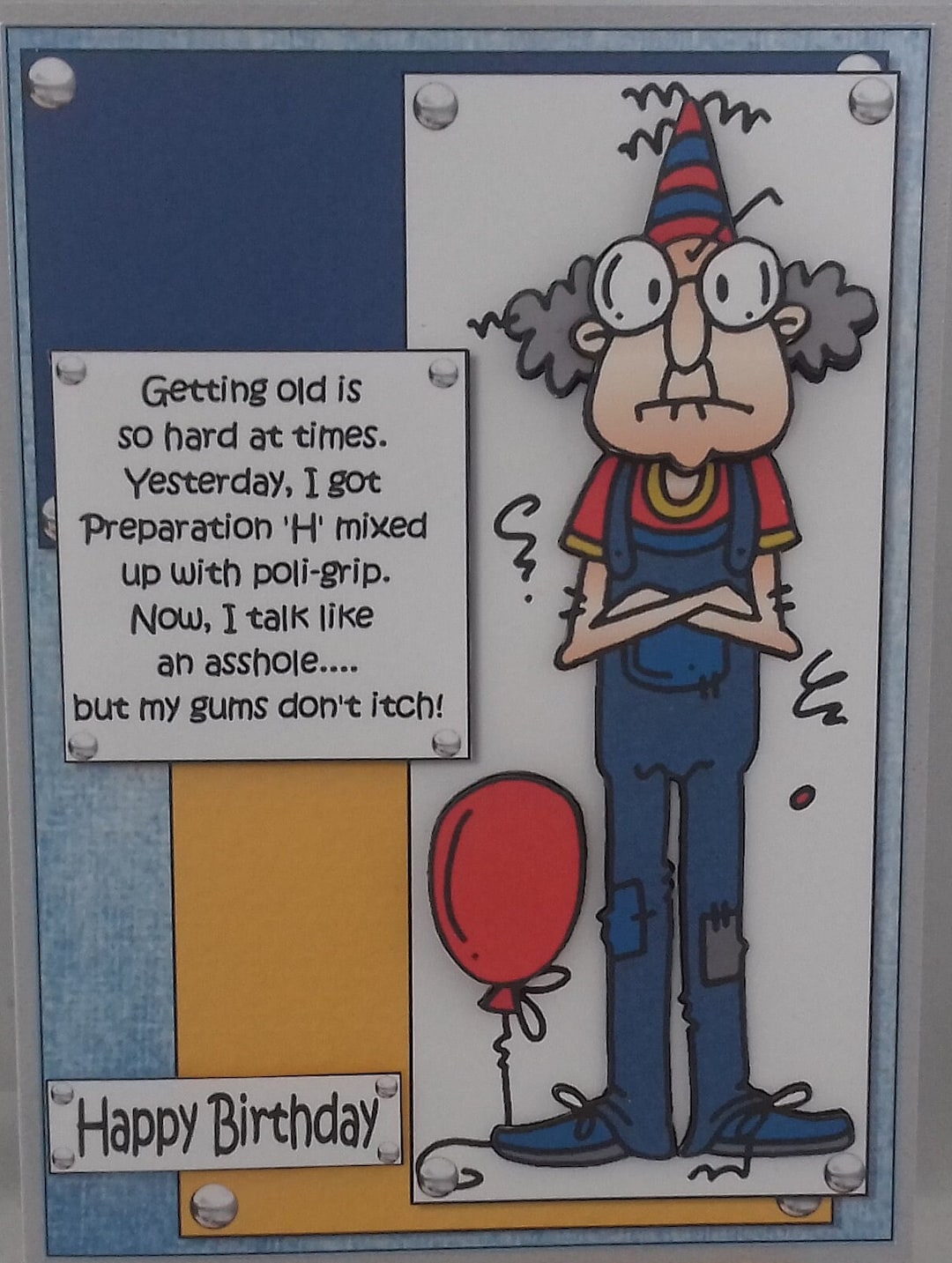 Funny Humour Birthday Card Men Male Him Older Dad Husband Brother ...