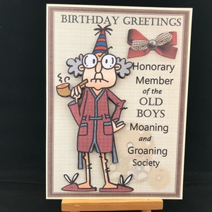 Carte d'anniversaire humoristique drôle hommes homme lui père aîné mari frère beau-frère grand-père oncle ami partenaire - Gus est membre honoraire