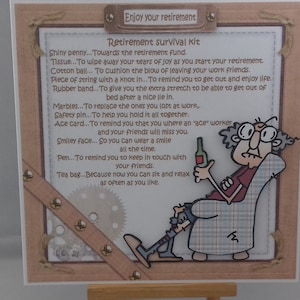 Funny humour men's male retirement card for him - Dad Father Son Son-in-law Brother Brother-in-law Grandad Uncle Friend Partner Neighbour