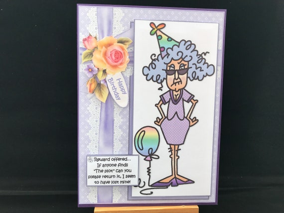 14th Great Granddaughter Birthday Card - Purple Floral Birthday Card