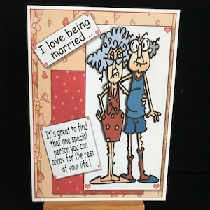 Grappige jubileumkaart, vrouw, echtgenoot, humor, je jubileum, bijzonder stel, mama en papa, oma en opa