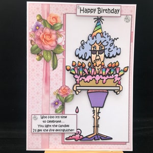 Carte d'anniversaire drôle avec humour femme ses dames maman mère épouse soeur belle-soeur grand-mère tante amie - Stella dit qu'il est temps de célébrer