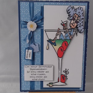 Carte d'anniversaire drôle avec humour femme ses dames plus âgées, maman, épouse, soeur, belle-soeur, grand-mère, tante, amie - Stella obéissant aux règles