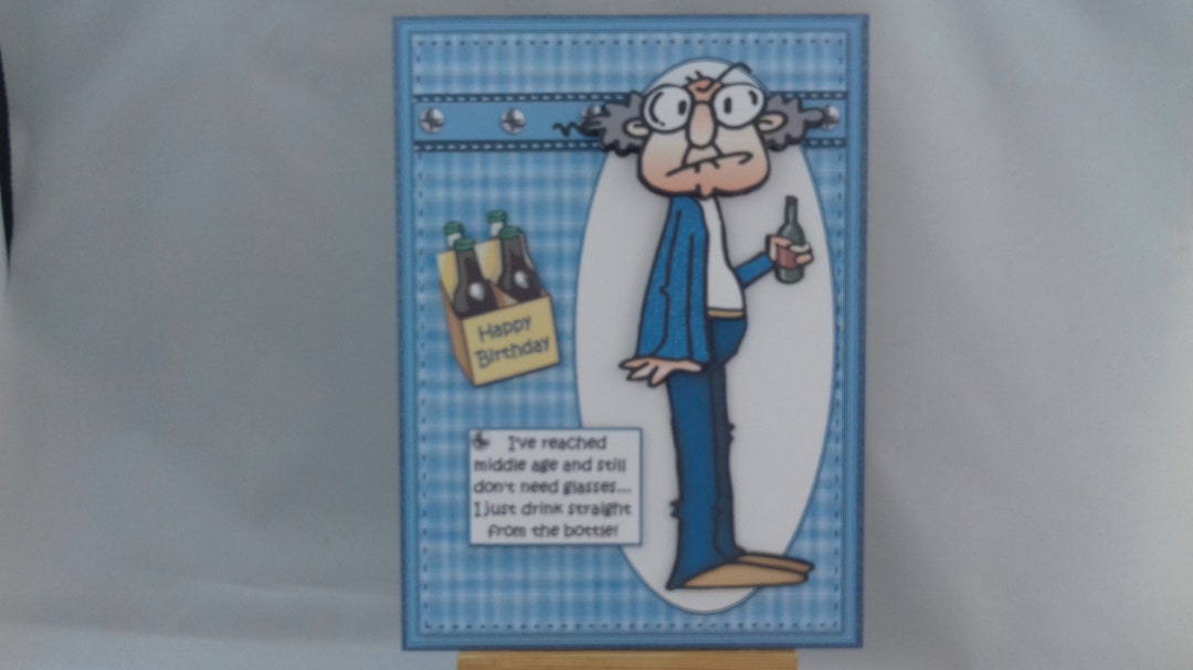 Funny Humour Birthday Card Men Male Him Older Dad Husband Brother ...