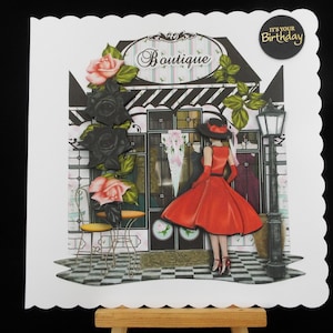 Carte d'anniversaire femme femme ses dames maman femme fille belle-fille soeur petite-fille tante nièce amie - boutique - shopping