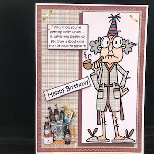 Carte d'anniversaire humoristique drôle hommes homme lui papa père mari frère beau-frère grand-père oncle ami - Gus à propos de passer un bon moment
