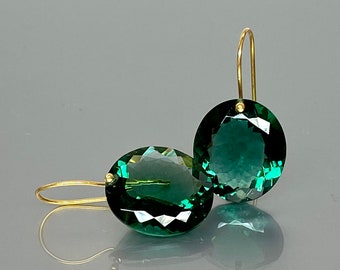 Green Tourmaline Gemstone 925 Solid Sterling Silver Jewelry Earring 2.84 gemstone dangle /& drop earrings Tourmaline earring February Finds