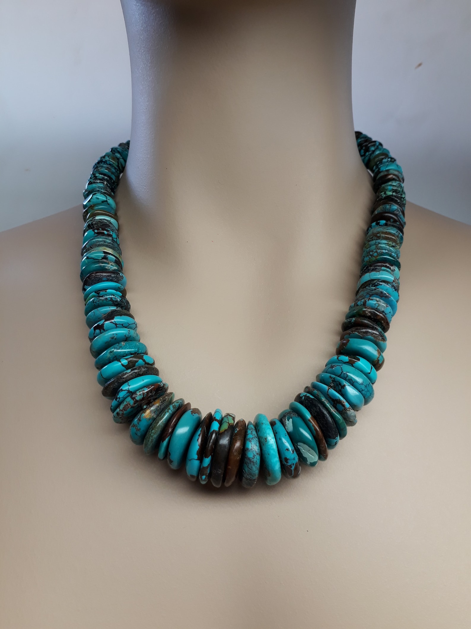 Genuine Turquoise Statement Necklace Chunky Statement - Etsy