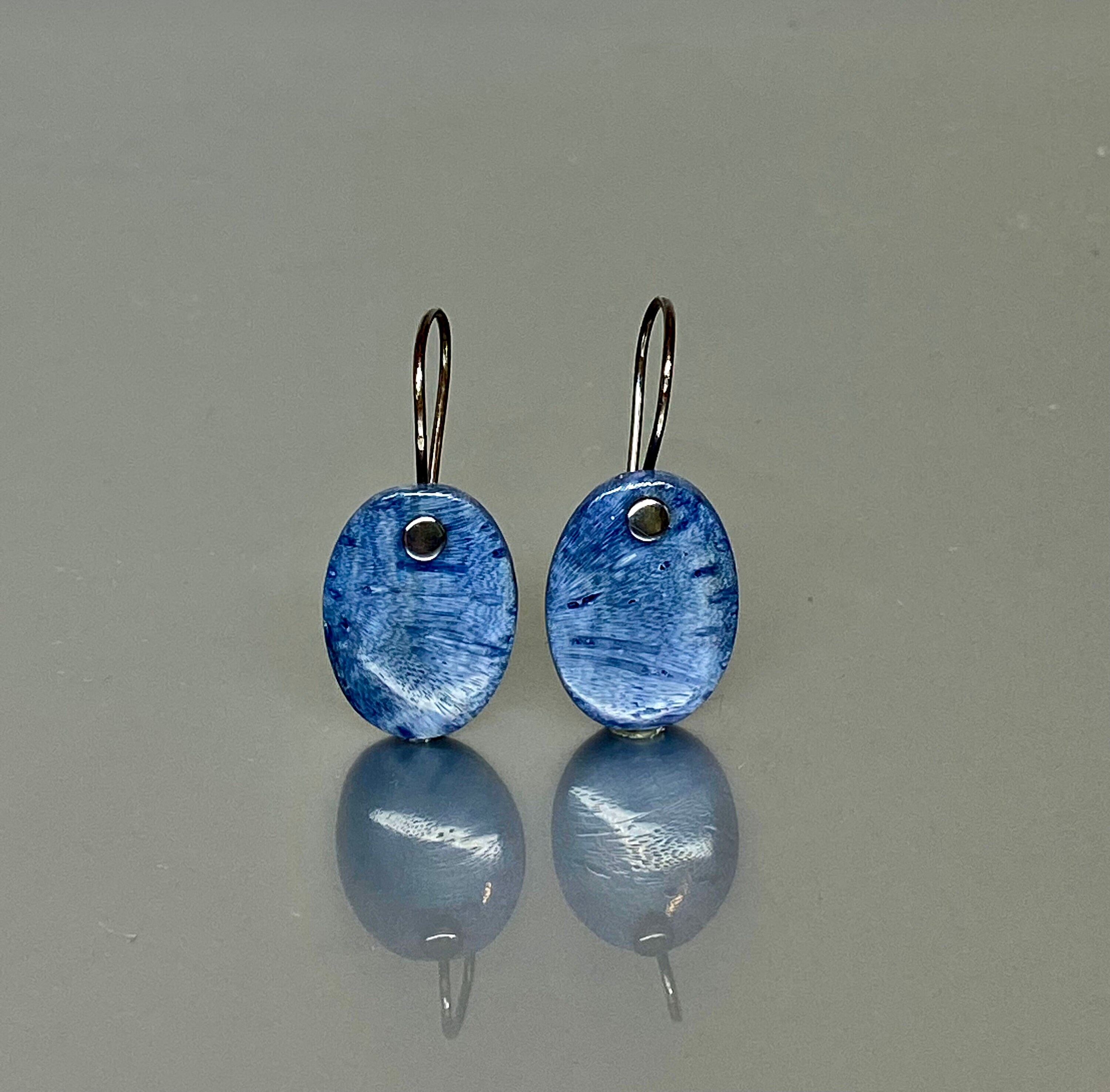 PALMINO CREATIONS HANDMADE BLUE CORAL EARRINGS Coral earrings Coral blue Women jewelry #15 PALMINO CREATIONS HANDMADE BLUE CORAL EARRINGS Coral earrings Coral blue Women jewelry