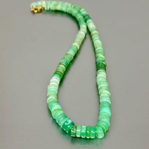 14K Gold Chrysoprase Necklace, Chrysoprase Jewelry, One Of A KIND Gift For Her, Chrysoprase Jewelry Gift For Her.