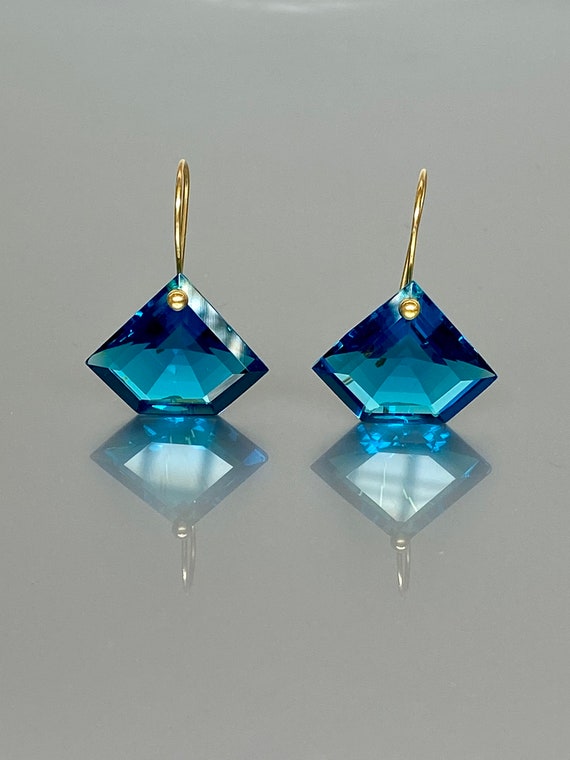 Buy 14K Gold London Blue Topaz Earrings Topaz Jewelry Luxury