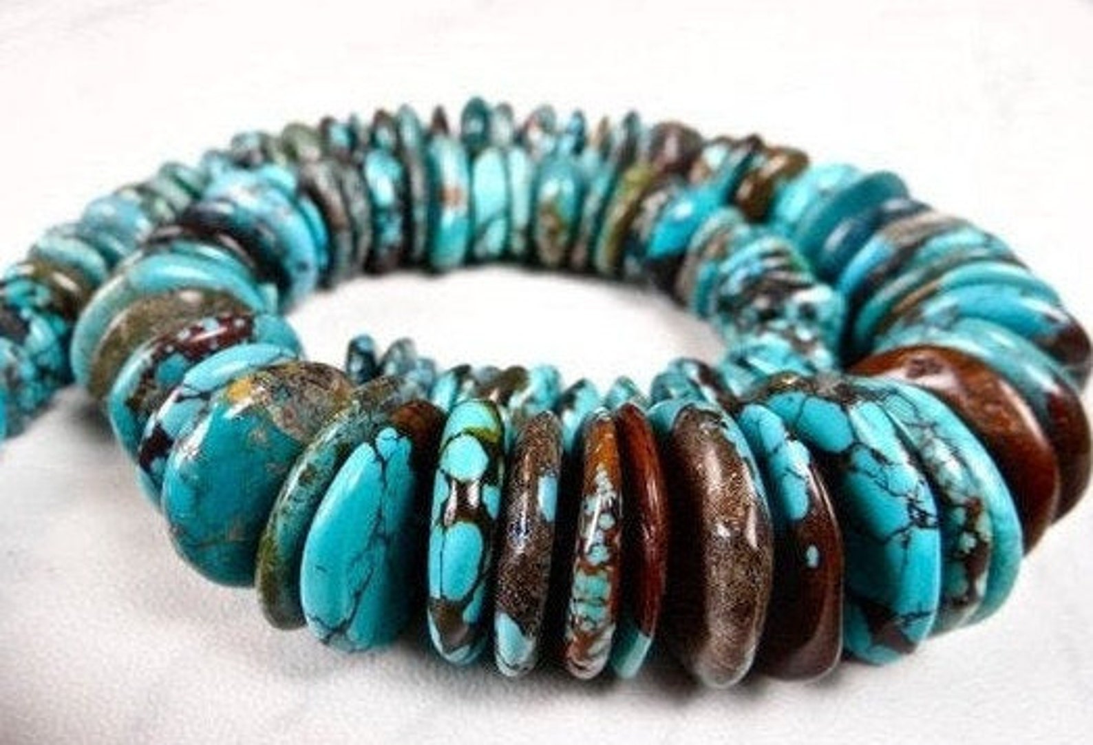 Genuine Turquoise Statement Necklace Chunky Statement Etsy