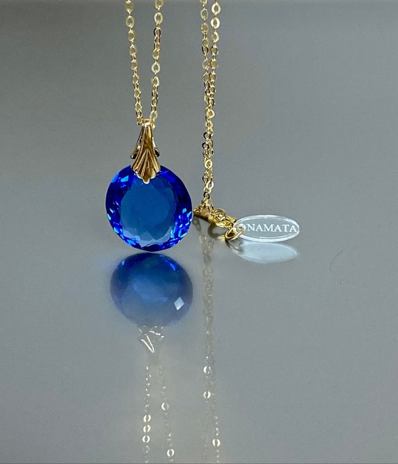 14K Gold Oval Tanzanite Necklace, Tanzanite  Pendant, Oval Pendant, December Birthstone, layering Necklace, Handmade By NAMATA