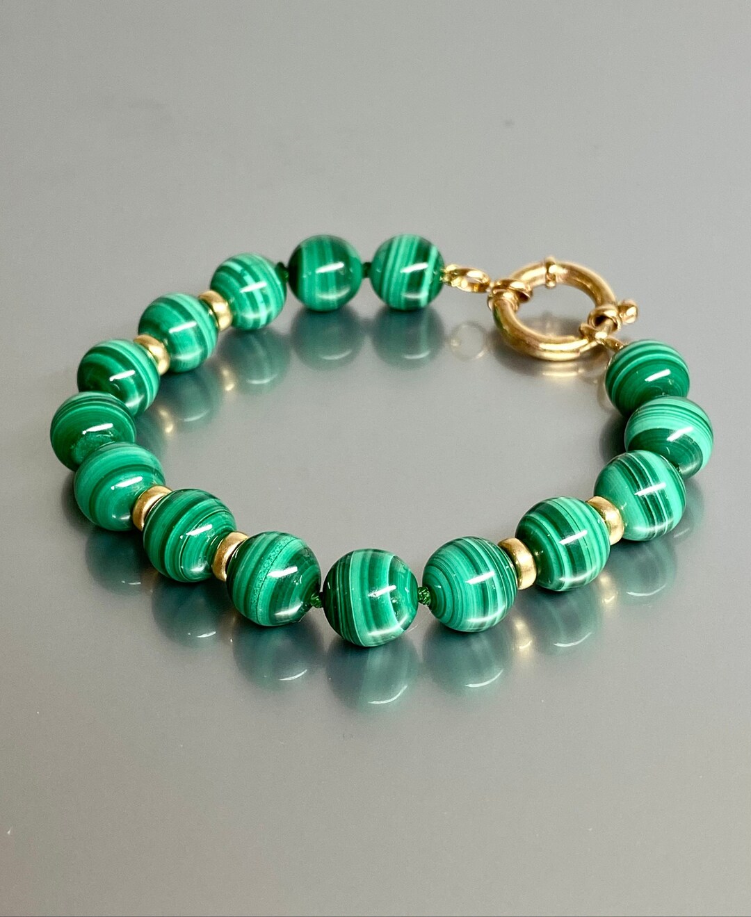 Malachite gold bracelet Clearance