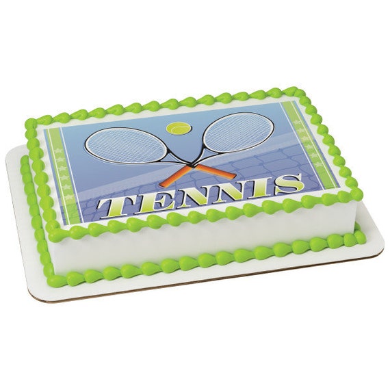 Tennis Edible Cake Topper Etsy