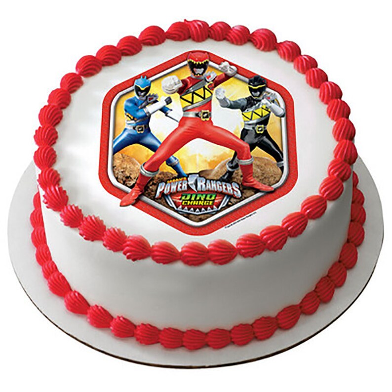 Power Rangers Dino Charge Prehistoric Edible Cake Topper