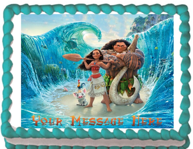 Moana Maui And The Sea Edible Cake Cupcake Cookie Topper Etsy Moana Maui And The Sea Edible Cake Cupcake Cookie Topper Etsy