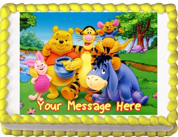 Winnie The Pooh And Friends Edible Cake Topper