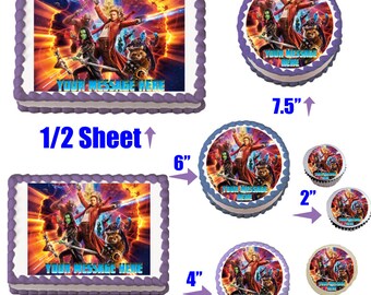 Guardians of the Galaxy Vol 2 Edible Cake Cupcake Cookie Topper