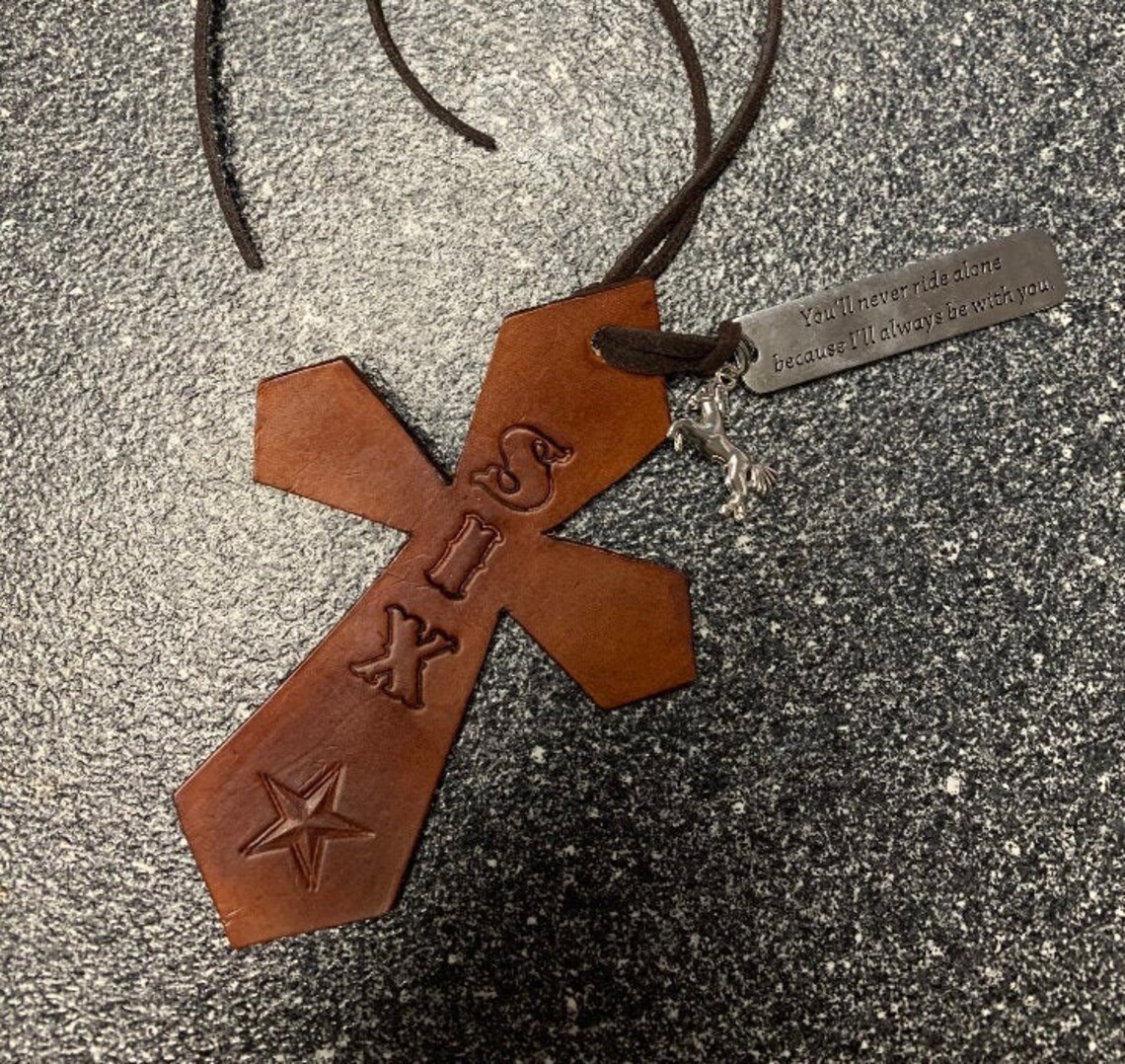 Leather Saddle Cross Etsy